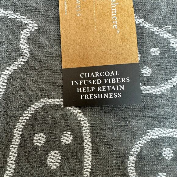 Halloween Ghosts Cupcakes & Cashmere Ghost Kitchen Towel Set White On Gray New - Picture 3 of 12